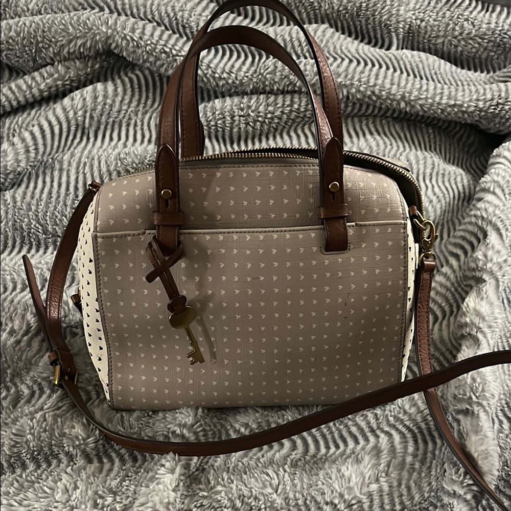 Rachel Hearts satchel by fossil